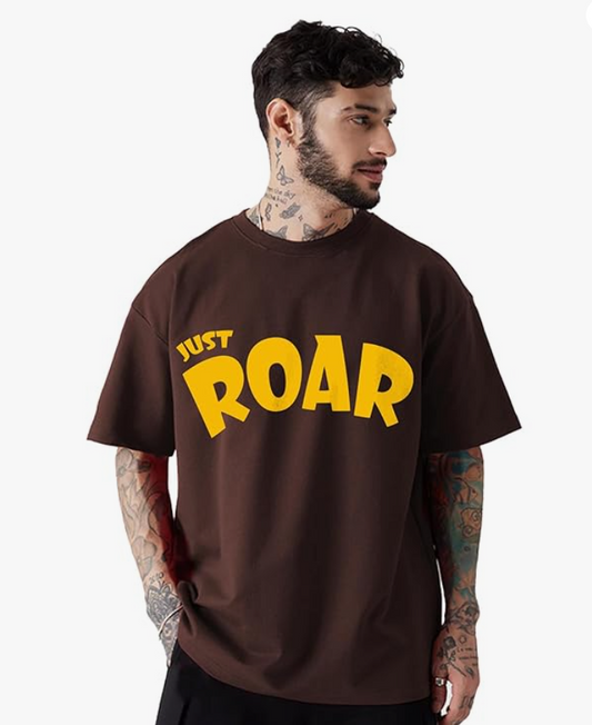 ROAR Oversized T-Shirt – Brown